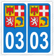 Auto - Autocollant immatriculation 03 – Blason Auvergne-Rhône-Alpes