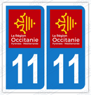 Auto - Sticker immatriculation 11 – Occitanie