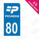 Moto - Sticker immatriculation 80 - Somme new