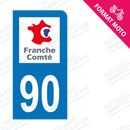 Moto - Sticker immatriculation 90 - Territoire de Belfort new