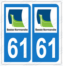 Auto - Sticker immatriculation 61 - Orne
