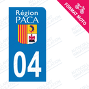 Moto - Sticker immatriculation 04 - Alpes haute provence new