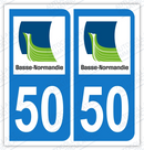 Auto - Sticker immatriculation 50 - Manche