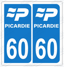 Auto - Sticker immatriculation 60 - Oise