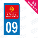 Moto - Sticker immatriculation 09 - Ariège new