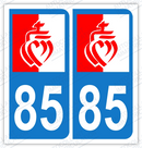 Auto - Sticker immatriculation 85 – Vendée
