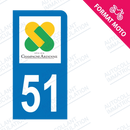 Moto - Sticker immatriculation 51 - Marne new