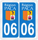 Auto - Sticker immatriculation 06 – Alpes Maritimes