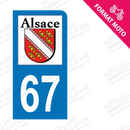 Moto - Sticker immatriculation 67 - Bas Rhin new
