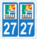 Auto - Sticker immatriculation 27 - Eure