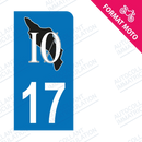 Moto - Sticker immatriculation 17 - Ile d'Oléron new