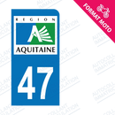 Moto - Sticker immatriculation 47 - Lot et Garonne new