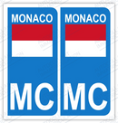 Auto - Sticker immatriculation MC – Monaco