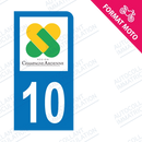 Moto - Autocollant immatriculation 10 – Aube