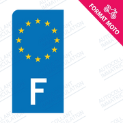 Moto - Sticker immatriculation F – France