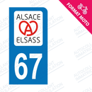 Moto - Sticker immatriculation 67 - Acoeur new