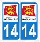 Auto - Sticker immatriculation 14 – Calvados