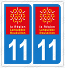 Auto - Sticker immatriculation 11 - Aude