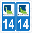 Auto - Sticker immatriculation 14 - Calvados