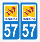 Auto - Sticker immatriculation 57 - Moselle