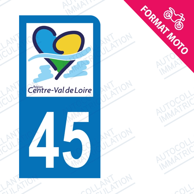 Sticker Immatriculation 45 Centre Val De Loire Pour Plaque Moto sticker-immatriculation-45-centre-val-de-loire-pour-plaque-moto