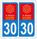 Auto - Sticker immatriculation 30 - Gard