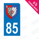 Moto - Sticker immatriculation 85 - Blason Pays de la loire new