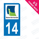 Moto - Sticker immatriculation 14 - Calvados new