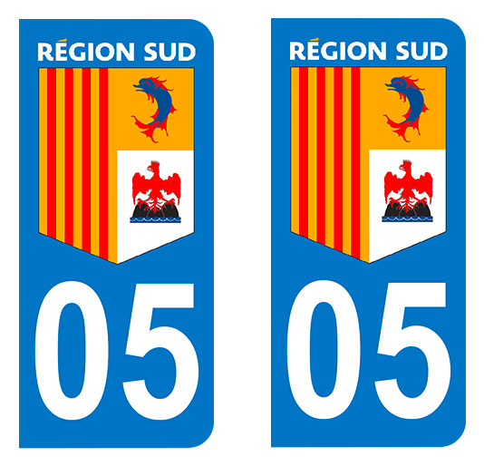 Sticker immatriculation 05 - Région sud
