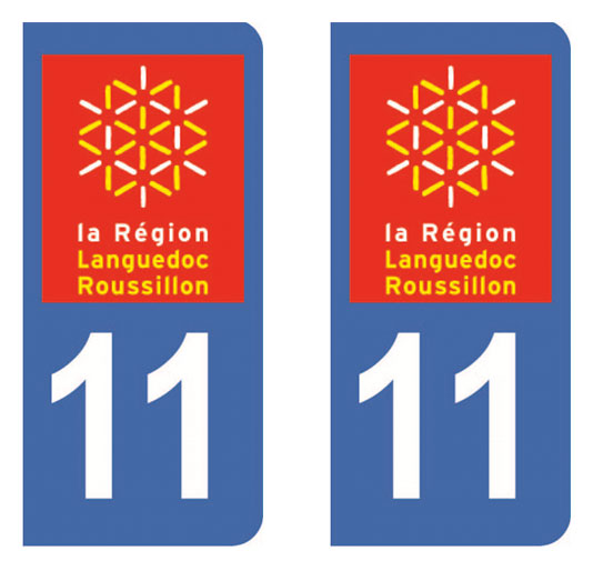 Sticker immatriculation 11 - Aude