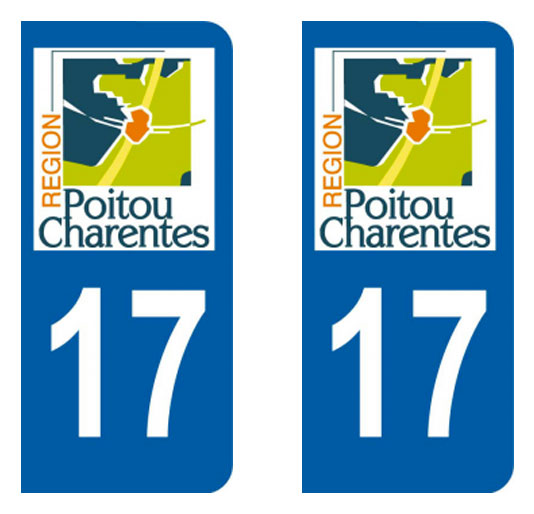 Sticker immatriculation 17 - Charente maritime