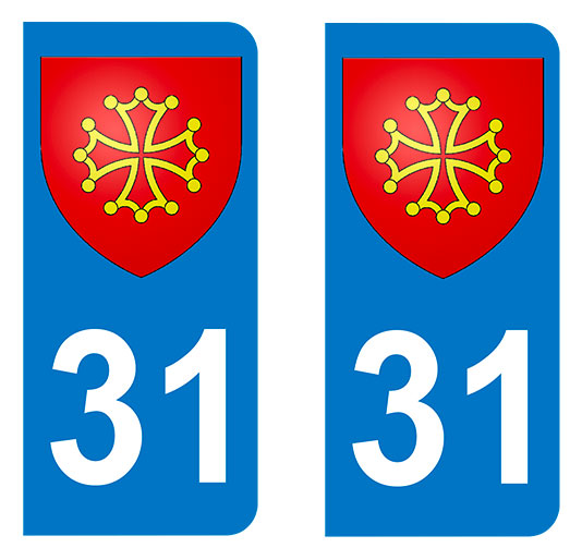 Sticker immatriculation 31 - Blason occitan