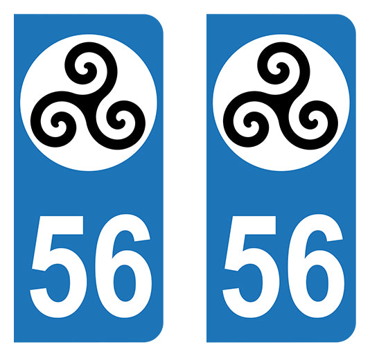 Sticker immatriculation 56 - Triskell