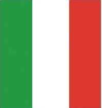 Autocollant drapeau Italie pour plaque immatriculation