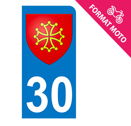 Sticker immatriculation 30 - Blason occitan