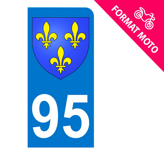 Sticker immatriculation 95 - Blason Ile de France