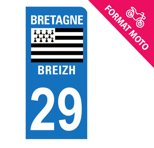 Sticker immatriculation 29 - Finistère
