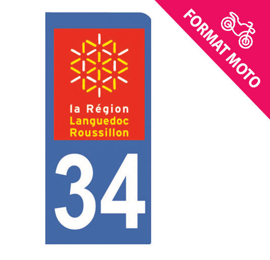 Sticker immatriculation 34 - Hérault