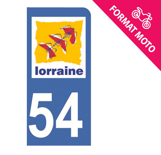 Sticker immatriculation 54 - Meurthe et Moselle
