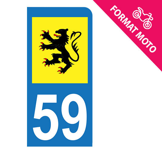 Sticker immatriculation 59 - Nord - Flandres