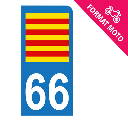 Sticker immatriculation 66 - Drapeau catalan