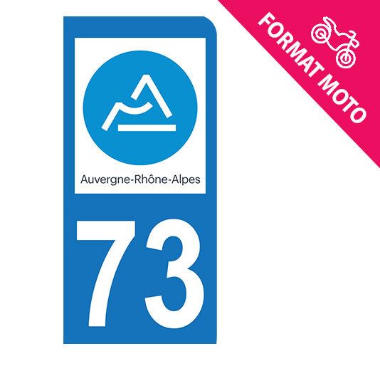Sticker immatriculation 73 - Savoie - Nouvelle région Auvergne Rhône Alpes
