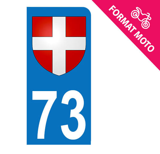 Sticker immatriculation 73 - Croix de Savoie