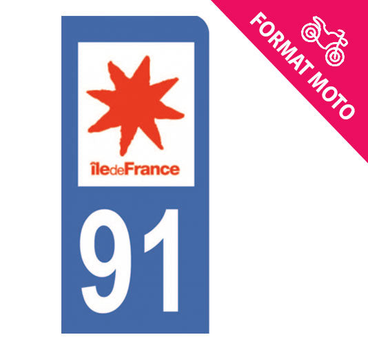 Sticker immatriculation 91 - Essonne