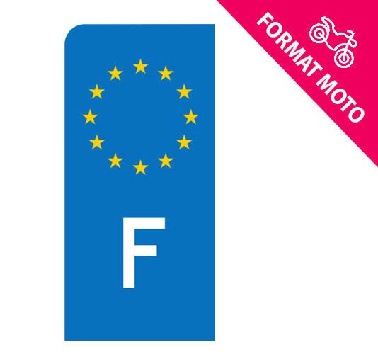 Autocollant (F) avec le drapeau européen (partie gauche)