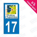 Moto - Sticker immatriculation 17 - Charente maritime new