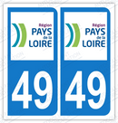 Auto - Sticker immatriculation 49 – Maine et Loire