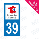 Moto - Sticker immatriculation 39 - Jura new