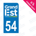 Moto - Sticker immatriculation 54 - Grand-Est new