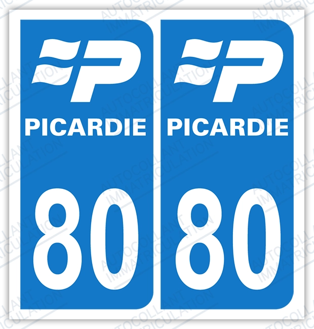 Auto - Sticker immatriculation 80 - Somme